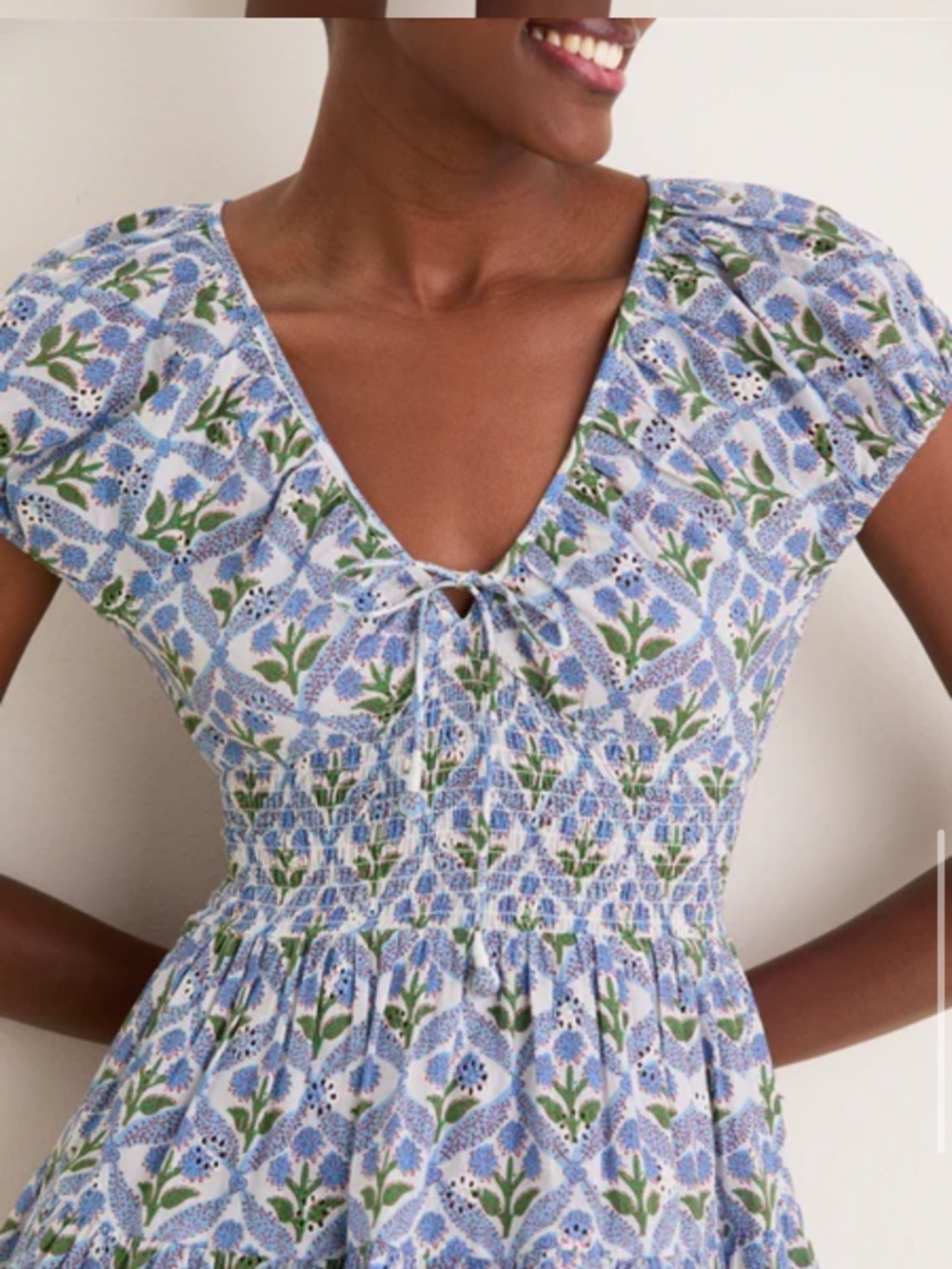 SAYLOR Cornflower Asterid Mini Dress - Picture 4 of 4
